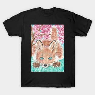 Cute baby fox  painting T-Shirt